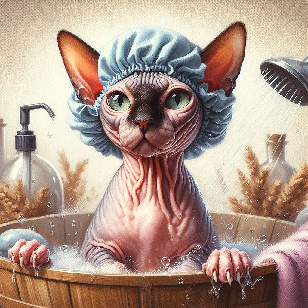 Péče o SPHYNX - konec bojům s koupáním - špiněním.