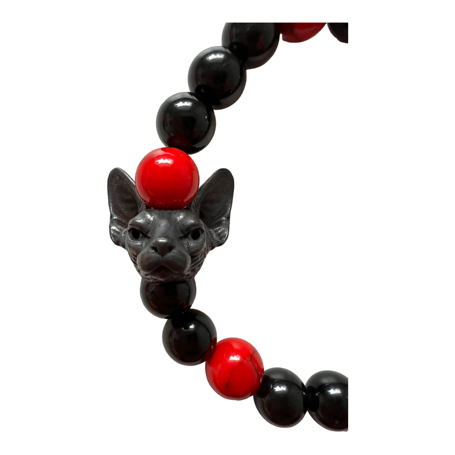 Náramek se SPHYNX červeno-černý LIMITKA