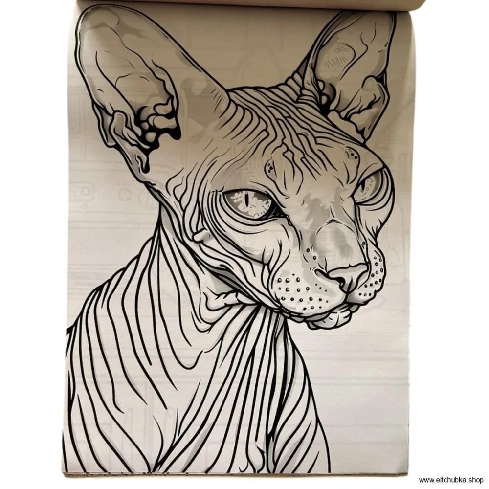 Omalovánky se Sphynx tématikou – Formát A4, 22 stránek