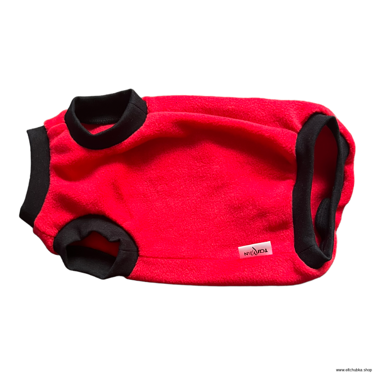 Tričko pro sphynx teplé fleece červené