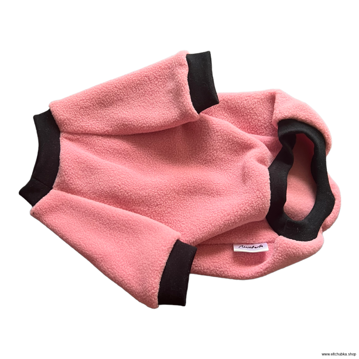 Tričko pro sphynx teplé fleece starorůžová s rukávkem